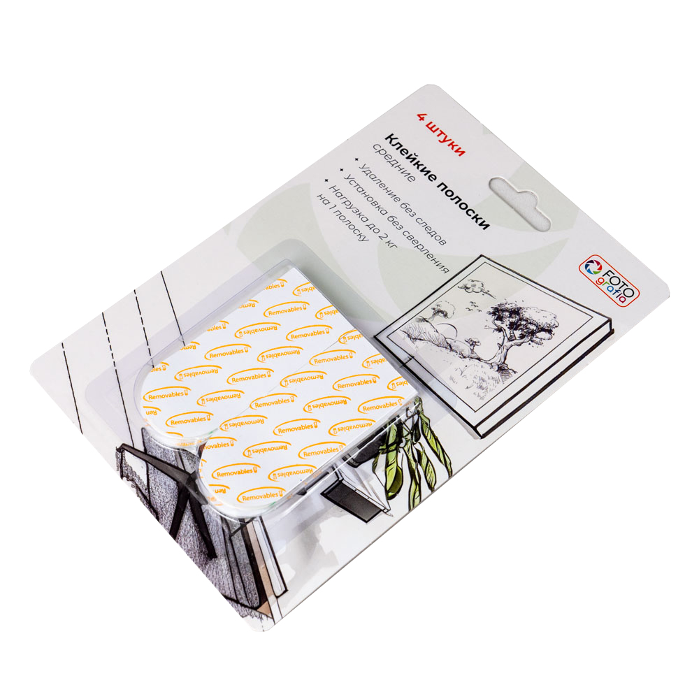 Клейкие полоски Fotografia средние, 4 шт