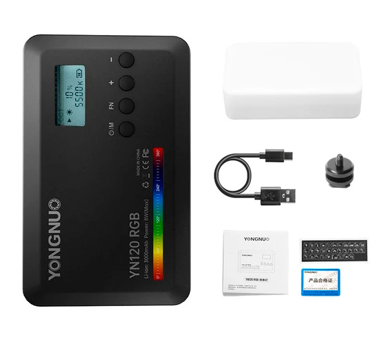 Осветитель Yongnuo YN120 RGB, 2500-9000К, 8 Вт