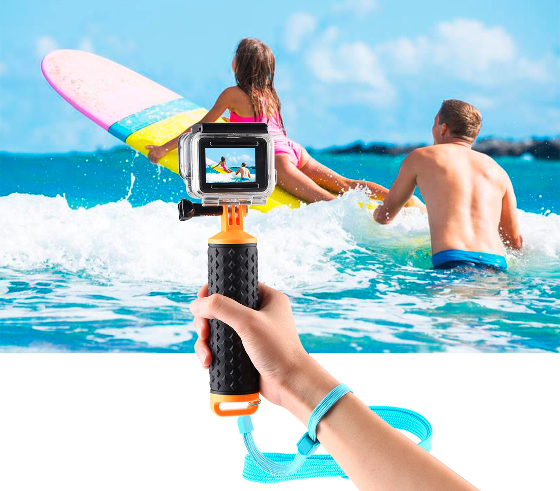 Рукоятка-поплавок Puluz PU329Y Floating Handle Hand Grip, оранжевая