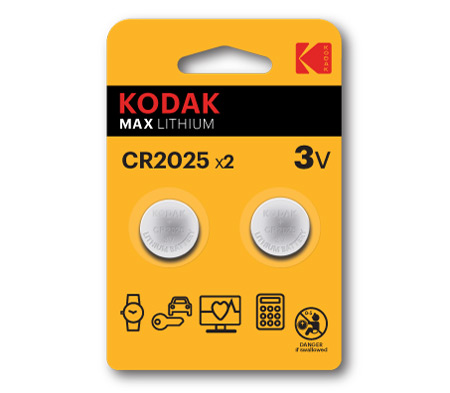 Батарейки Kodak CR2025, 2 шт.