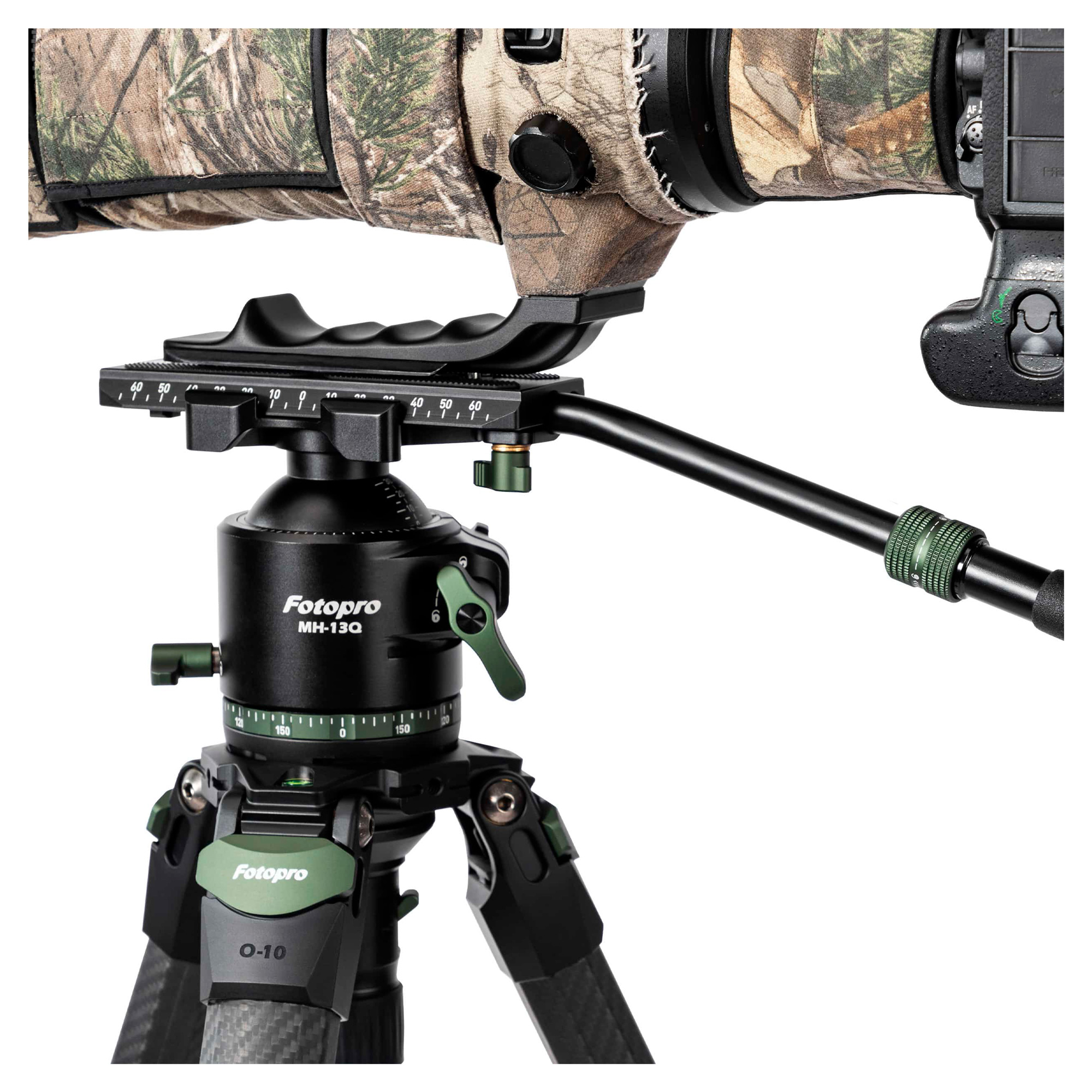Штатив Fotopro Origin O-10, голова MH-13Q, зеленый, карбоновый, до 8 кг