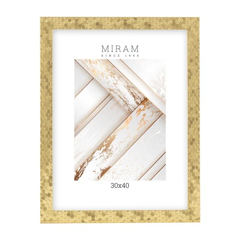 Фоторамка Мирам 30х40 см, золотистая (651618-15)