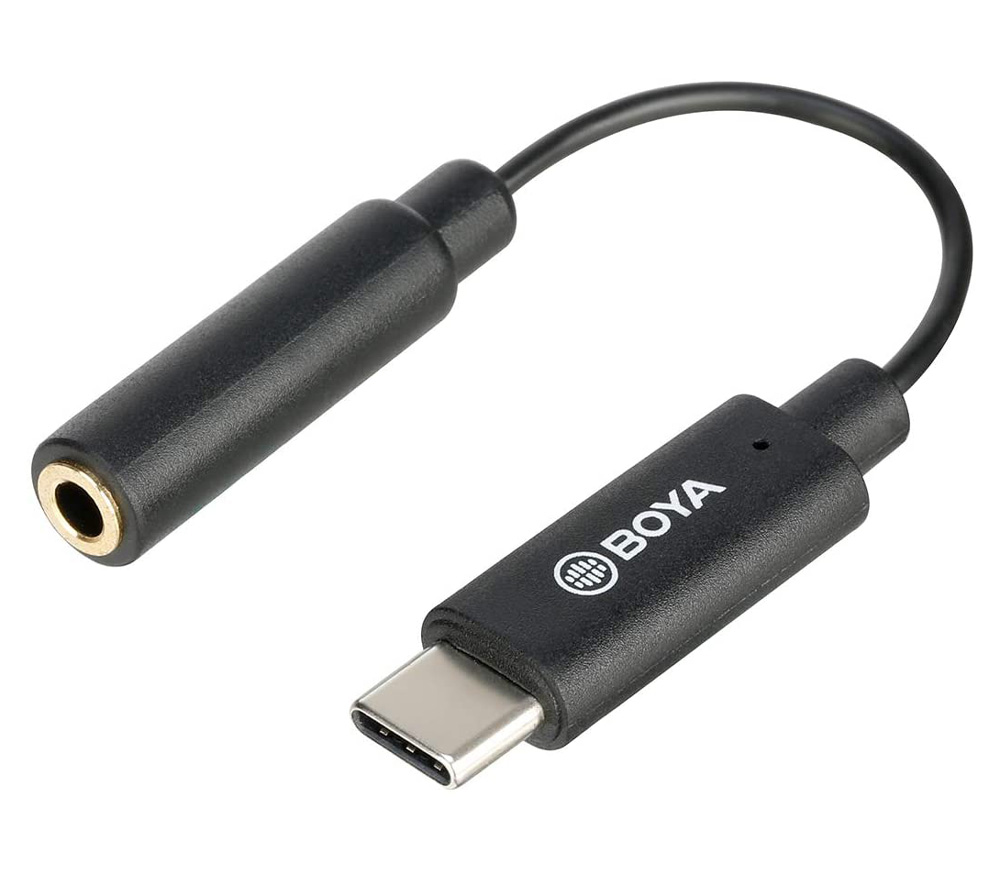 Адаптер Boya BY-K4 с 3.5 мм TRS на USB Type-C (уцененный)