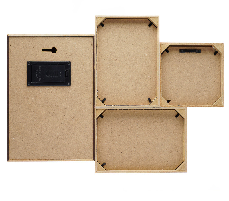 Мультирамка с подсветкой Fotografia на 3 фото: 2х 10x15 + 10x10 см, "Home sweet home" (FFL-814)