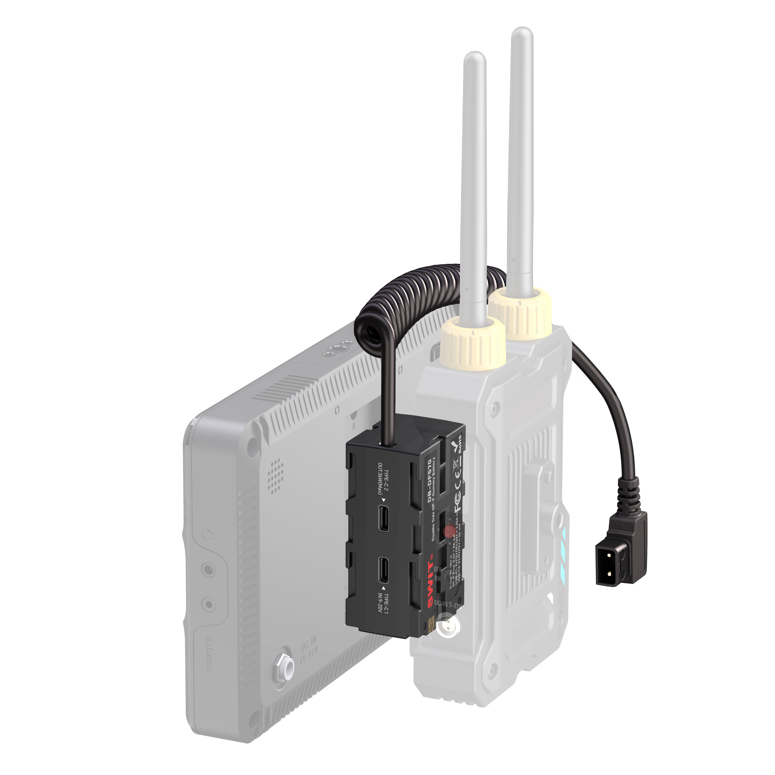 Адаптер питания SWIT DB-DF570, двусторонний вход/выход USB-C PD и D-Tap