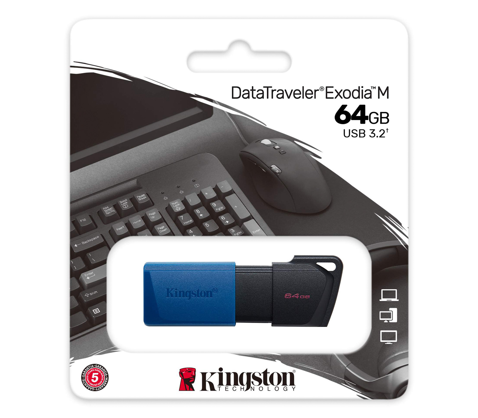 Накопитель Kingston USB3.2 Flash 64GB DataTraveler Exodia M