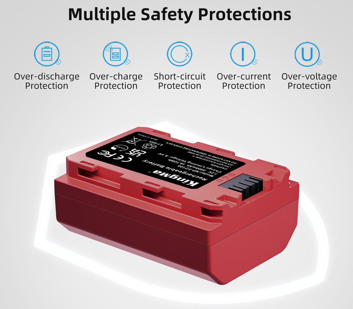 Аккумулятор Kingma NP-FZ100 с защитным кейсом, 2600 мАч