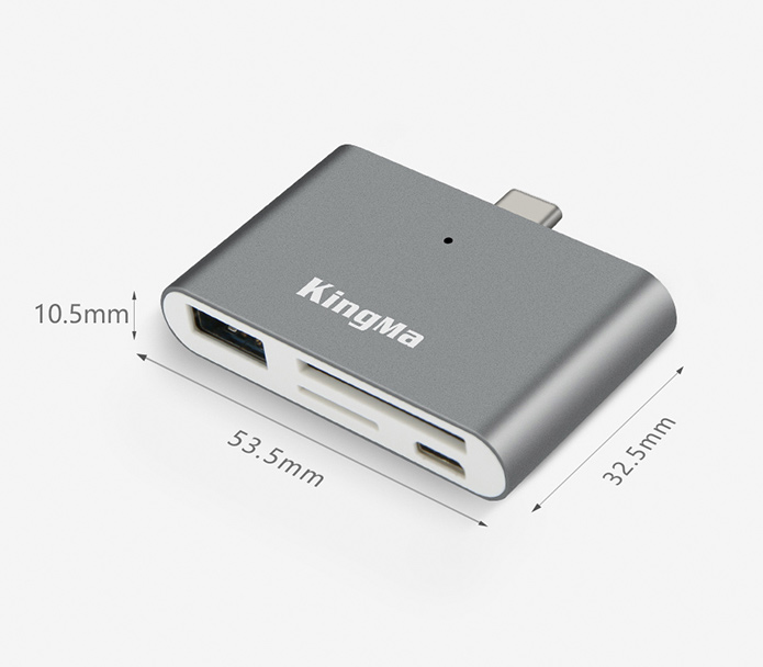 Карт-ридер Kingma BMU008, 3 в 1: SD + microSD + USB-A