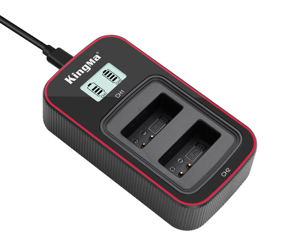 Зарядное устройство Kingma BM058-LPE12, для 2х Canon LP-E12, дисплей
