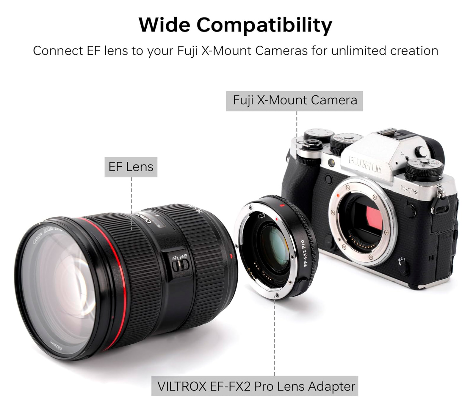 Адаптер Viltrox EF-FX2 Pro, спидбустер 0.71х, для объективов Canon EF на камеры Fujifilm X
