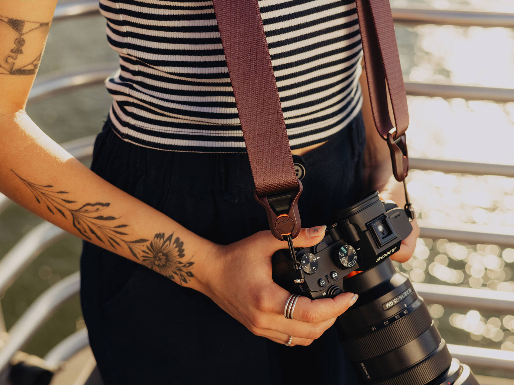 Ремень Peak Design Camera Strap Slide Lite Eclipse, бордо