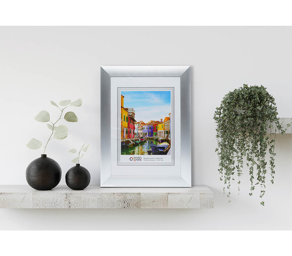 Фоторамка Fotografia А4 21x29.7 см, алюминий, серебристая (FFAL-9006)