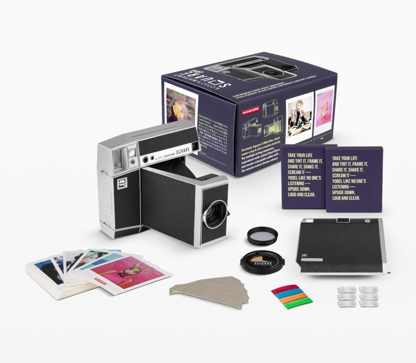 Фотоаппарат моментальной печати Lomography LOMO'Instant Square Glass New Black Combo