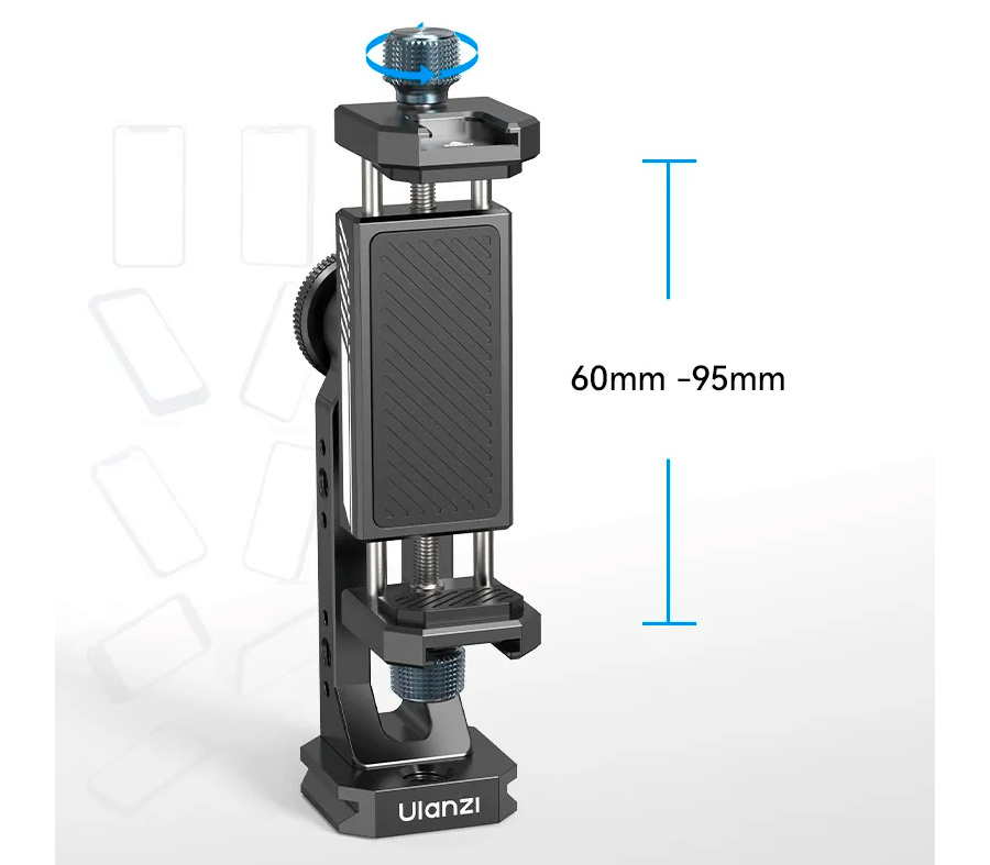 Держатель для телефона Ulanzi MA53, поворотный, с 2 башмаками, Arca Swiss (уцененный)