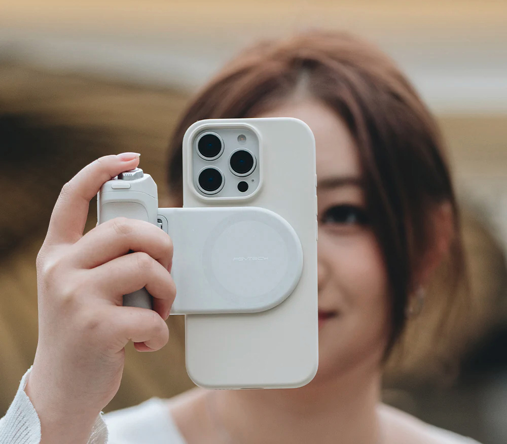 Держатель для телефона PGYTECH MagCam Phone Grip, магнитный, с кнопкой спуска, цвет: Misty Gray (уцененный)