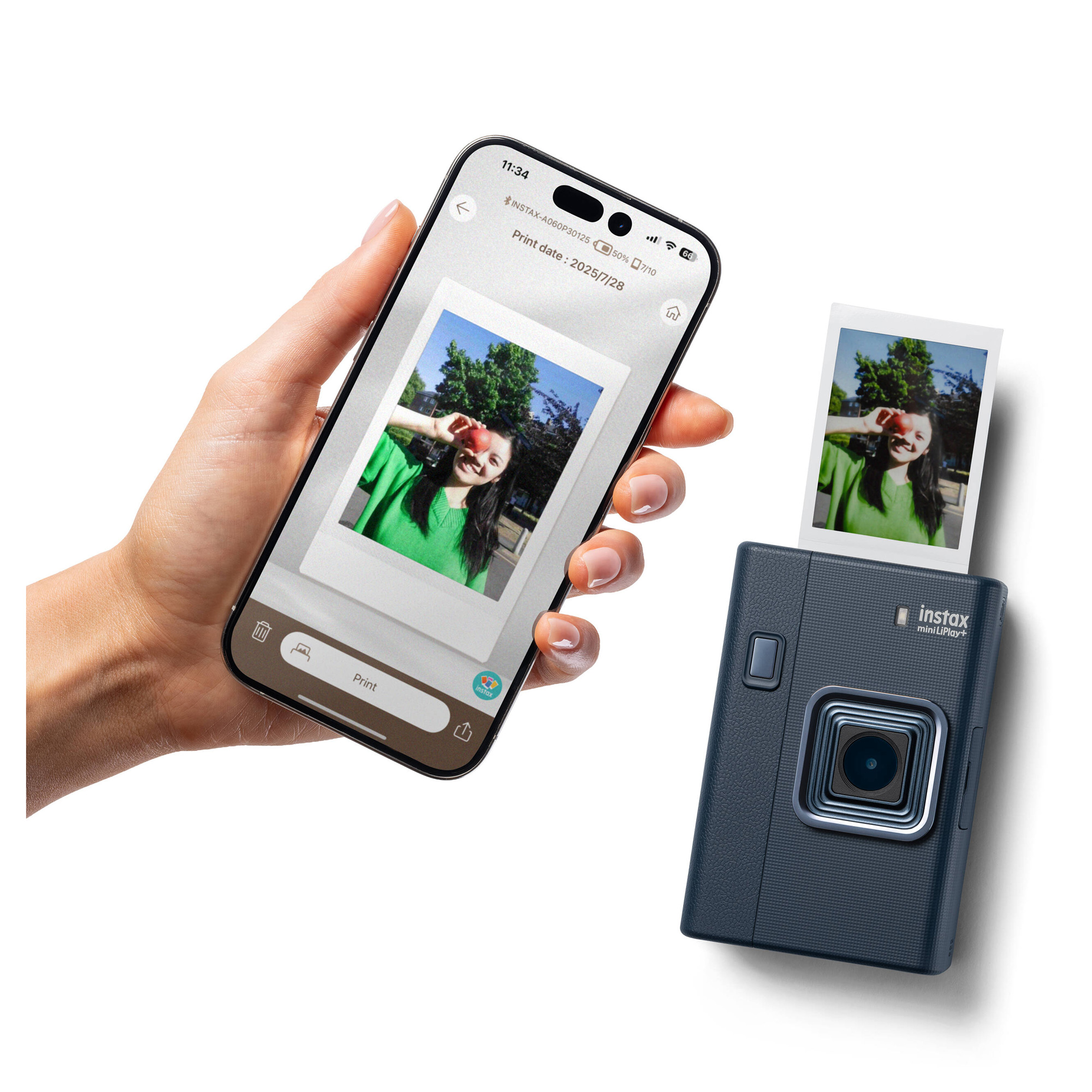 Фотоаппарат моментальной печати Fujifilm Instax MINI LiPlay Plus Midnight Blue
