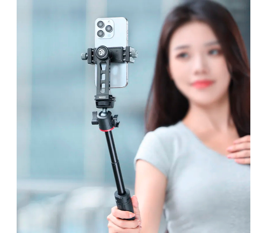 Держатель для телефона Ulanzi MA53, поворотный, с 2 башмаками, Arca Swiss (уцененный)