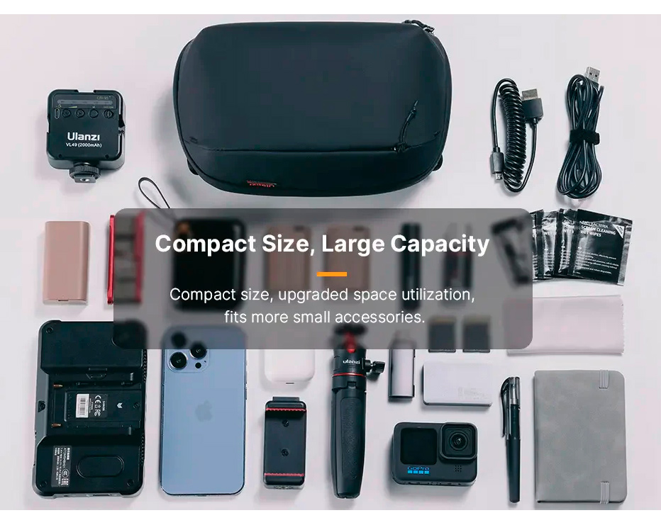 Чехол для аксессуаров Ulanzi Traker Tech Pouch Mini 2L, черный