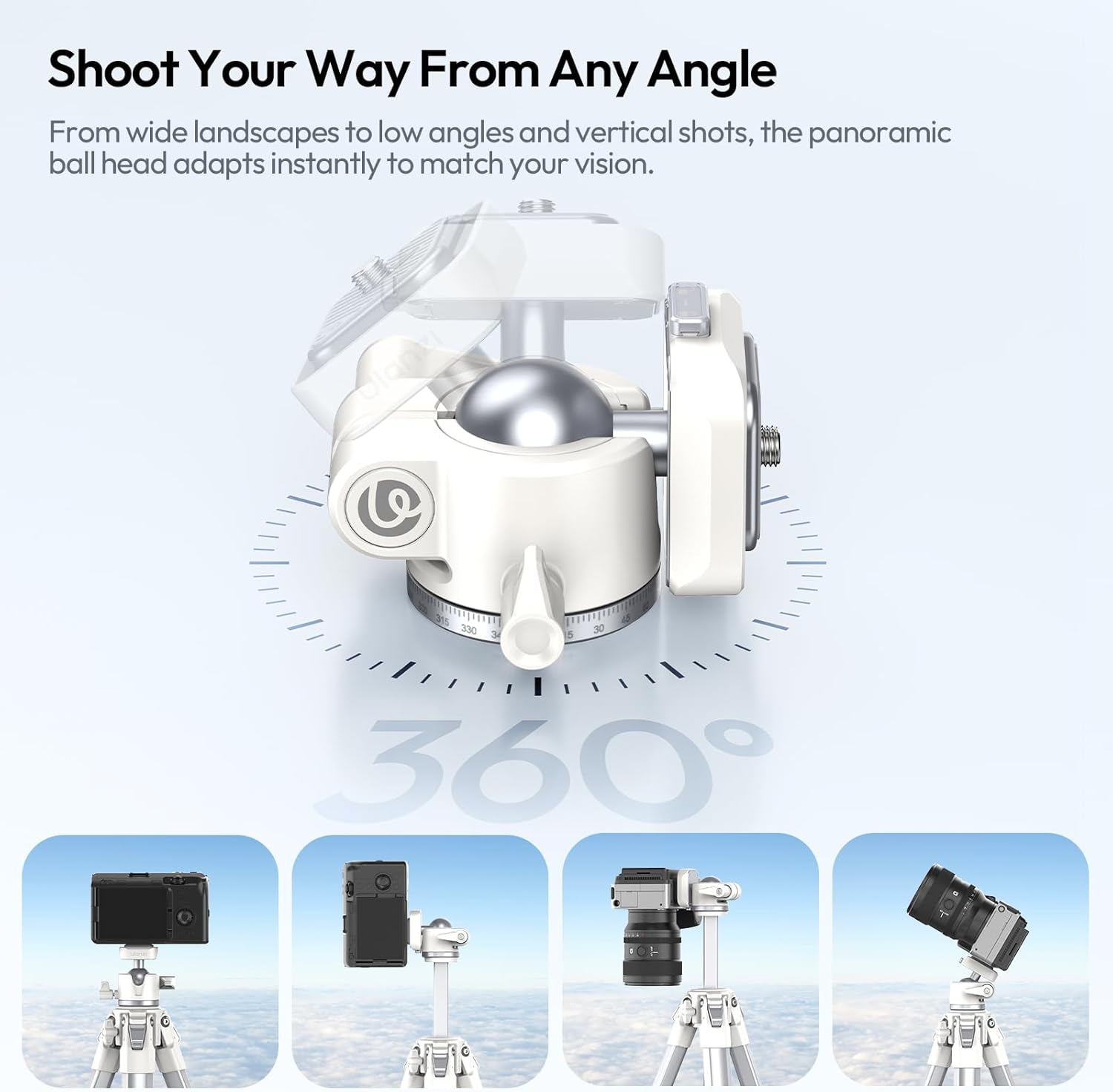 Штатив Ulanzi OMBRA II YING Tripod White, белый (T155)