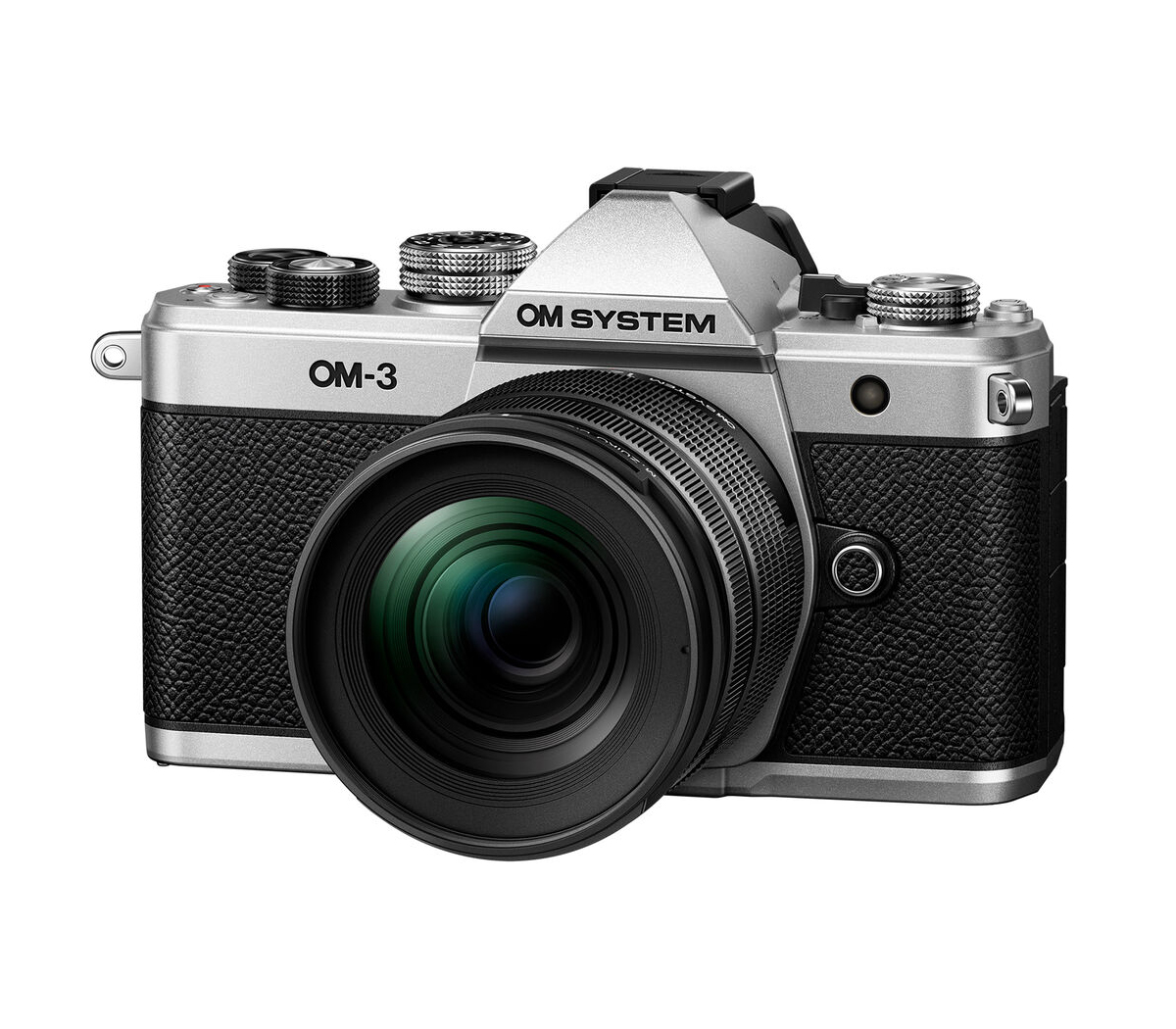 Беззеркальный фотоаппарат OM System OM-3 Kit серебристый + 12-45mm f/4.0 Pro, черный