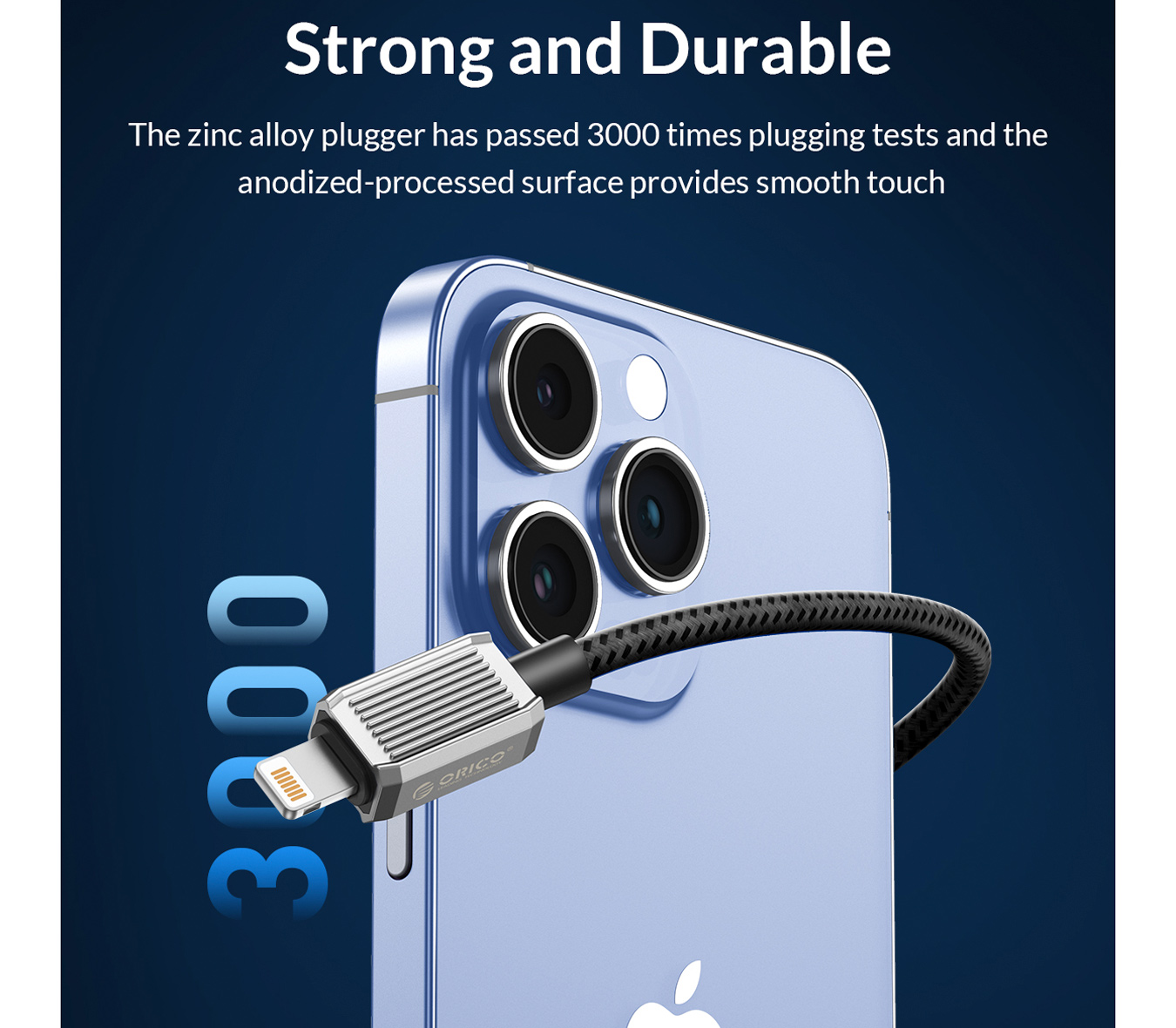 Кабель Orico GQZ12-10 USB 2.0 Type-A / Lightning, до 12 Вт, 1 м