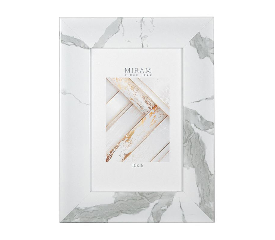 Фоторамка Мирам 10х15 см, белый мрамор (651675-4)