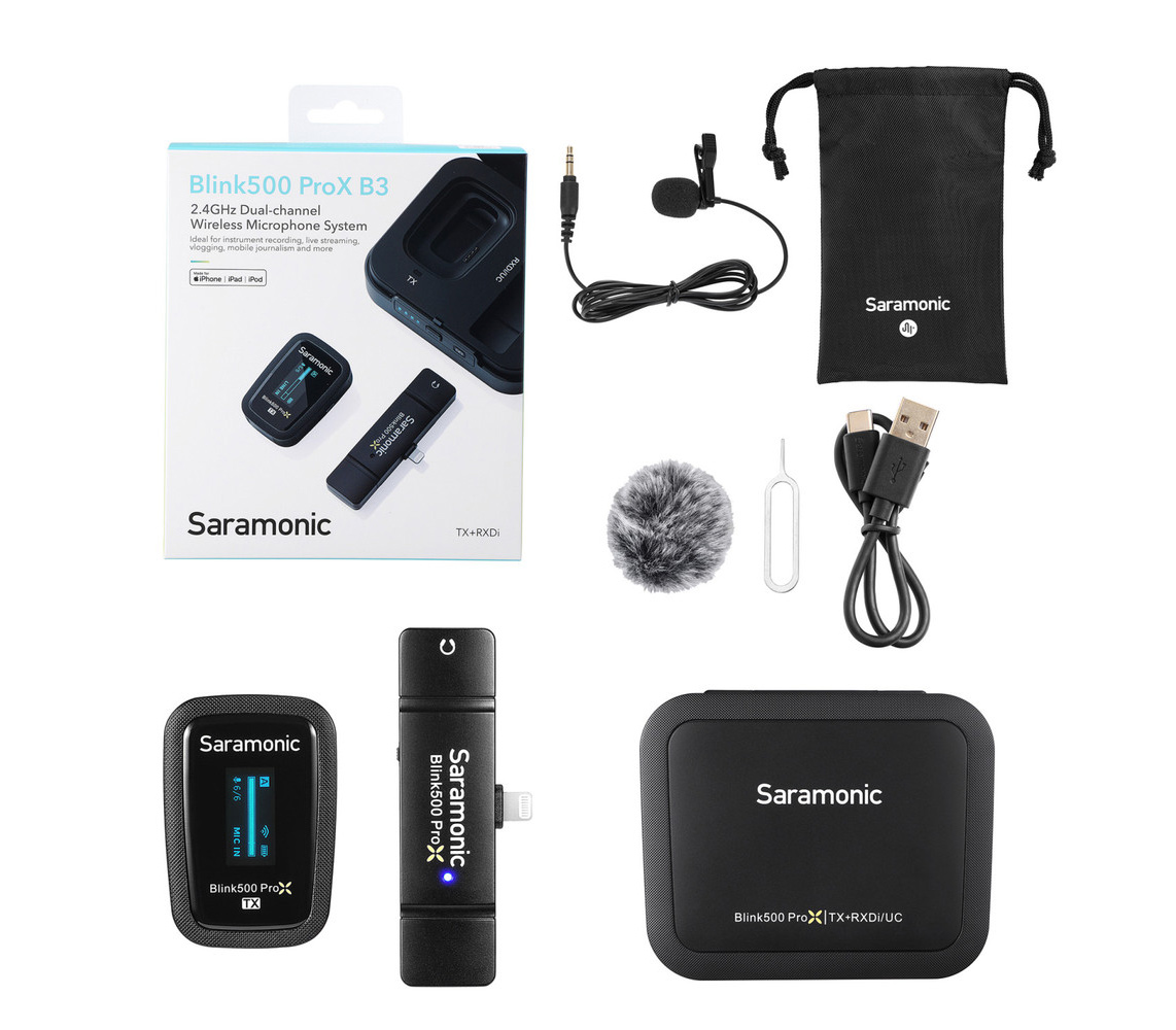 Беспроводная система Saramonic Blink500 ProX B3, TX+RXDI, 2.4 ГГц, Lightning