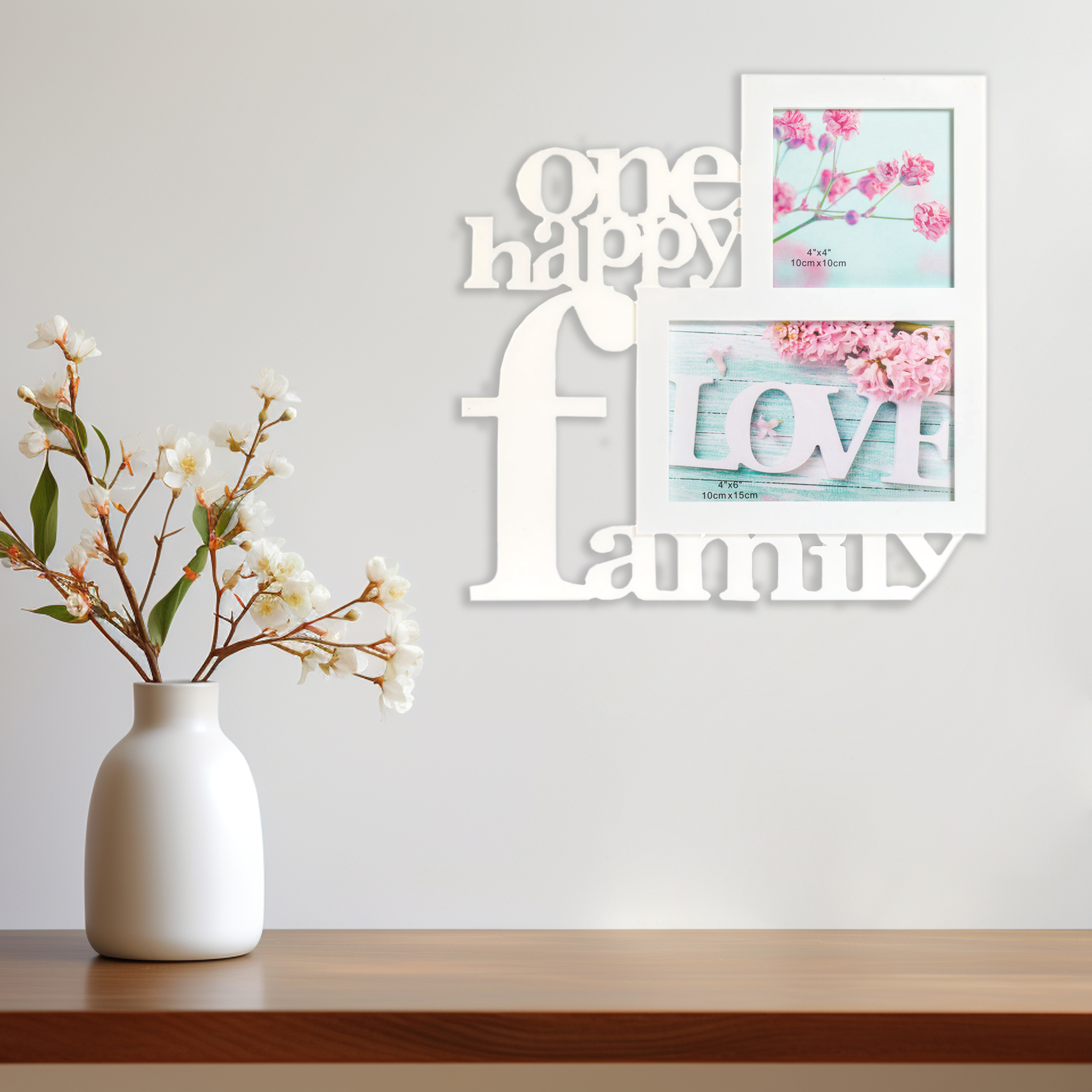 Мультирамка Fotografia Happy Family на 2 фото, белая