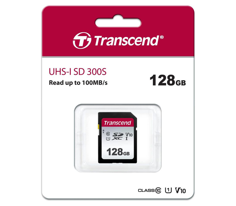 Карта памяти Transcend SDXC 128GB 300S UHS-I Class U1 V10