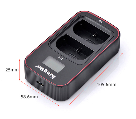 Зарядное устройство Kingma BM058-LPE6, USB, для 2х Canon LP-E6, дисплей