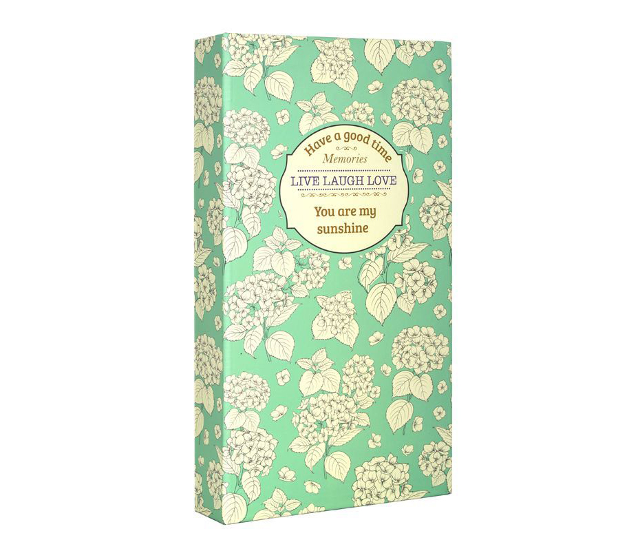 Фотоальбом Мирам 10x15 см, 300 фото, цветы, зелёный