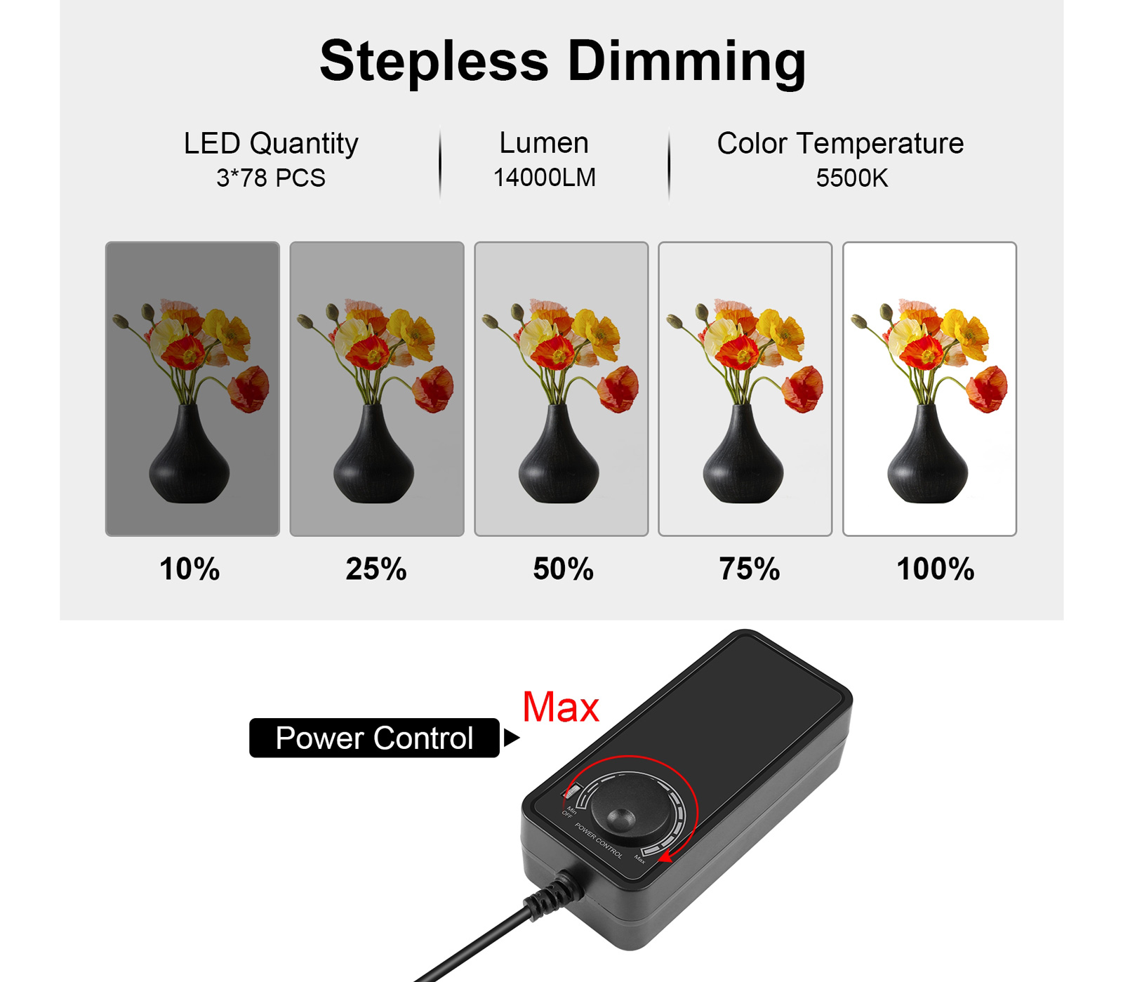 Фотобокс Puluz PU5083 80 см, с подсветкой 90 Вт и 4 ПВХ фонами