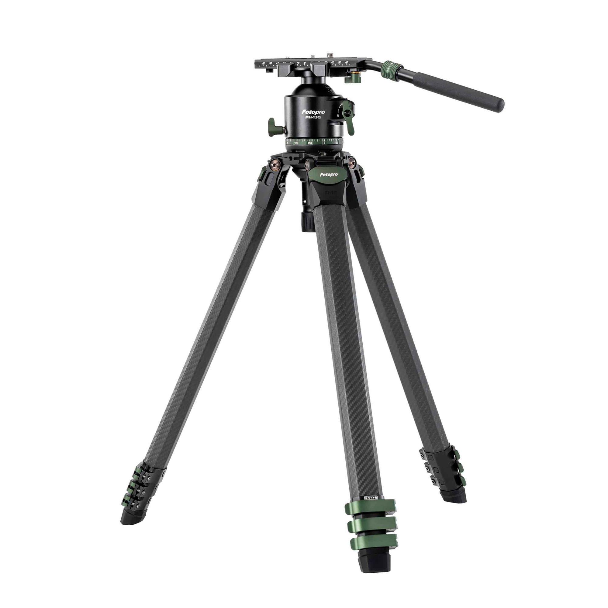 Штатив Fotopro Origin O-10, голова MH-13Q, зеленый, карбоновый, до 8 кг
