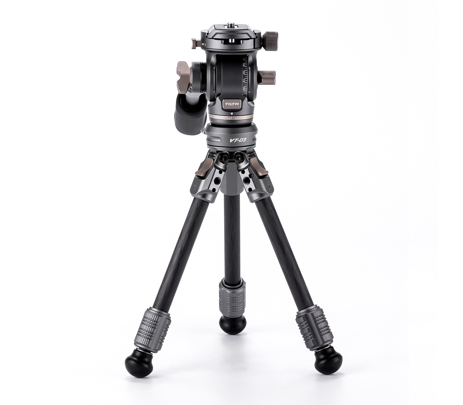 Штатив Tilta VT03, 1-Stage Carbon Fiber Travel Tripod, с видеоголовой, до 3 кг, серый