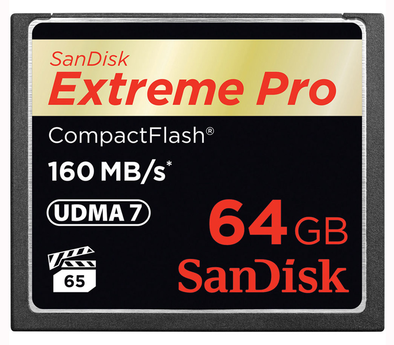 Карта памяти SanDisk CompactFlash 64GB  Extreme Pro 160 Mb/s (SDCFXPS-064G-X46) (уцененный)