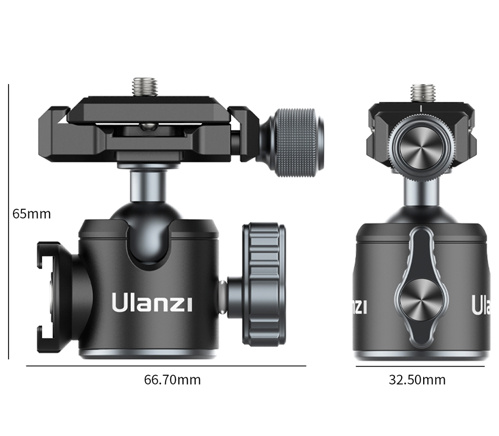 Шаровая головка Ulanzi U-80L, Arca Swiss Side, с быстросъемной площадкой