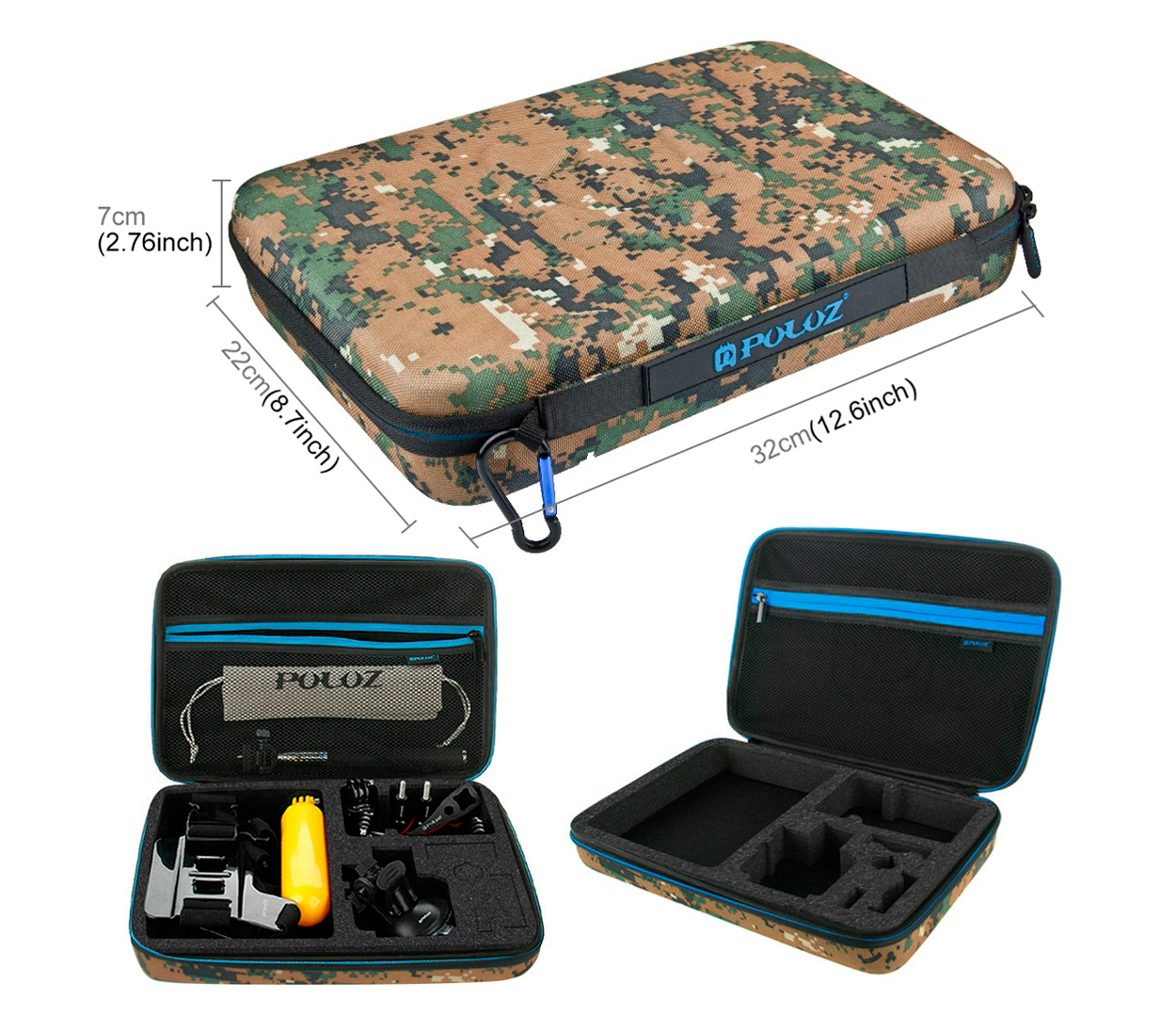Комплект аксессуаров Puluz PKT31 Accessories Combo Kit 20 в 1, в кейсе