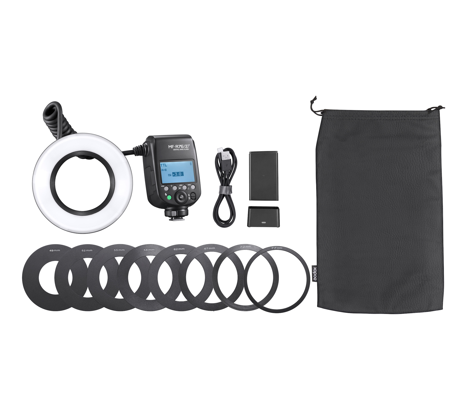 Кольцевая вспышка Godox MF-R76S+ TTL Sony, для стоматологии