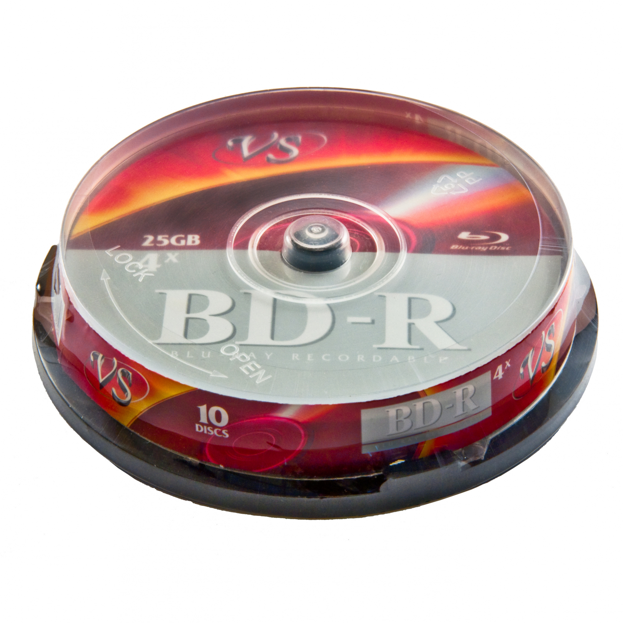 Диск VS BD-R 25 GB 6x Cake Box, 10 шт.