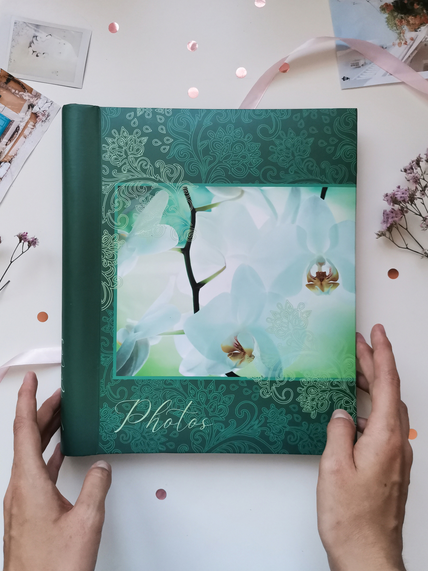 Фотоальбом Полином 20 магнитных листов 23х28 см Орхидея