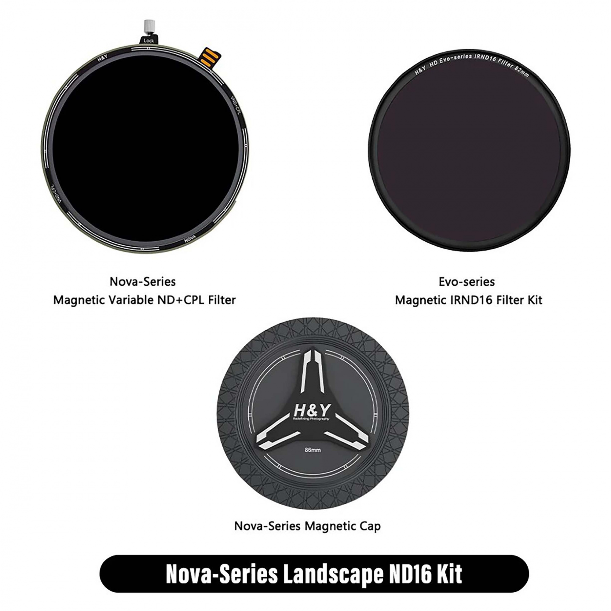 Светофильтр H&Y Nova series HD, ND3-32+CPL, диаметр 82 мм