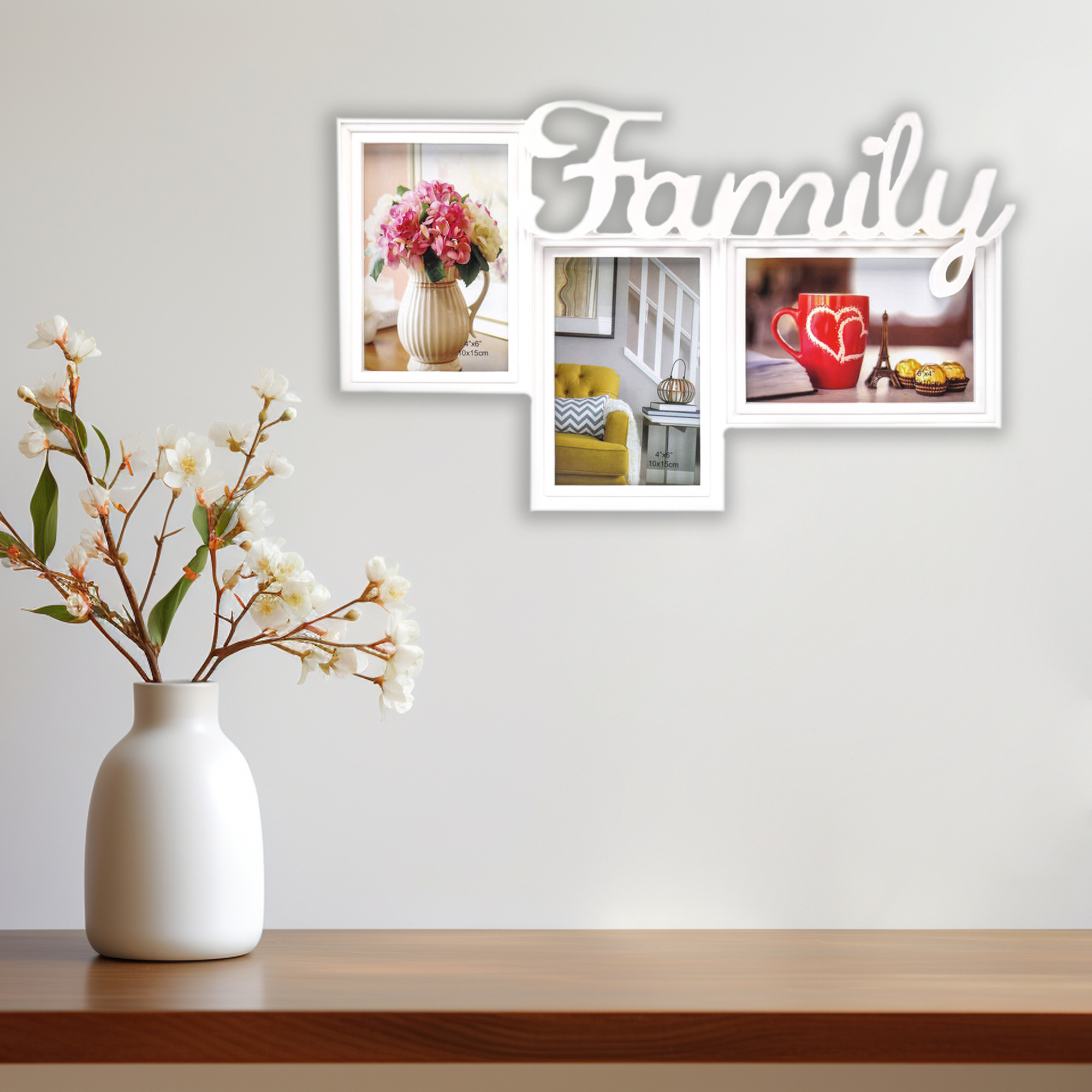 Мультирамка Fotografia Family на 3 фото 10х15 см, белая (FFC-1038)