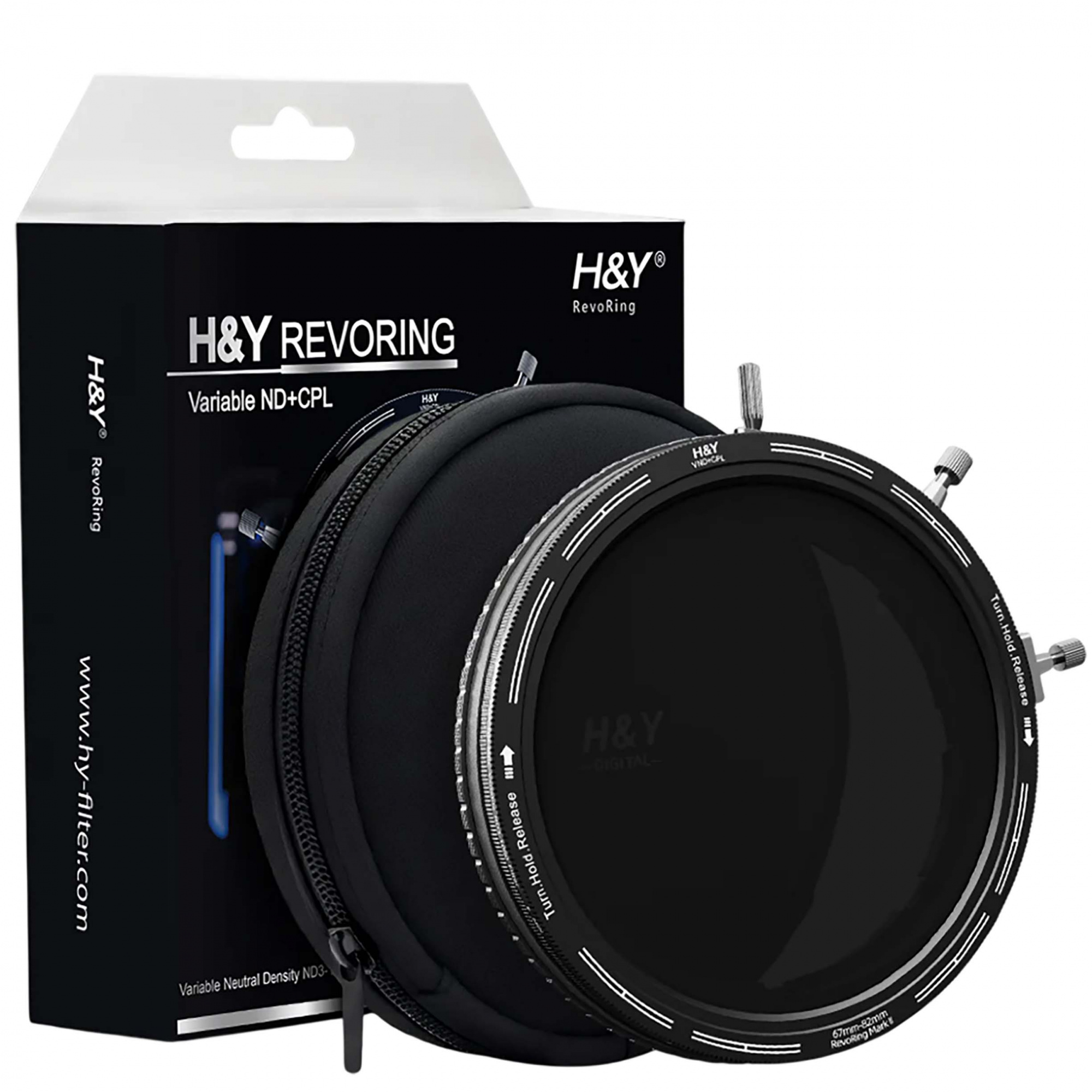 Светофильтр H&Y RevoRing Mark II, фильтр с байонетным креплением 58-77 мм, ND3-1000+CPL