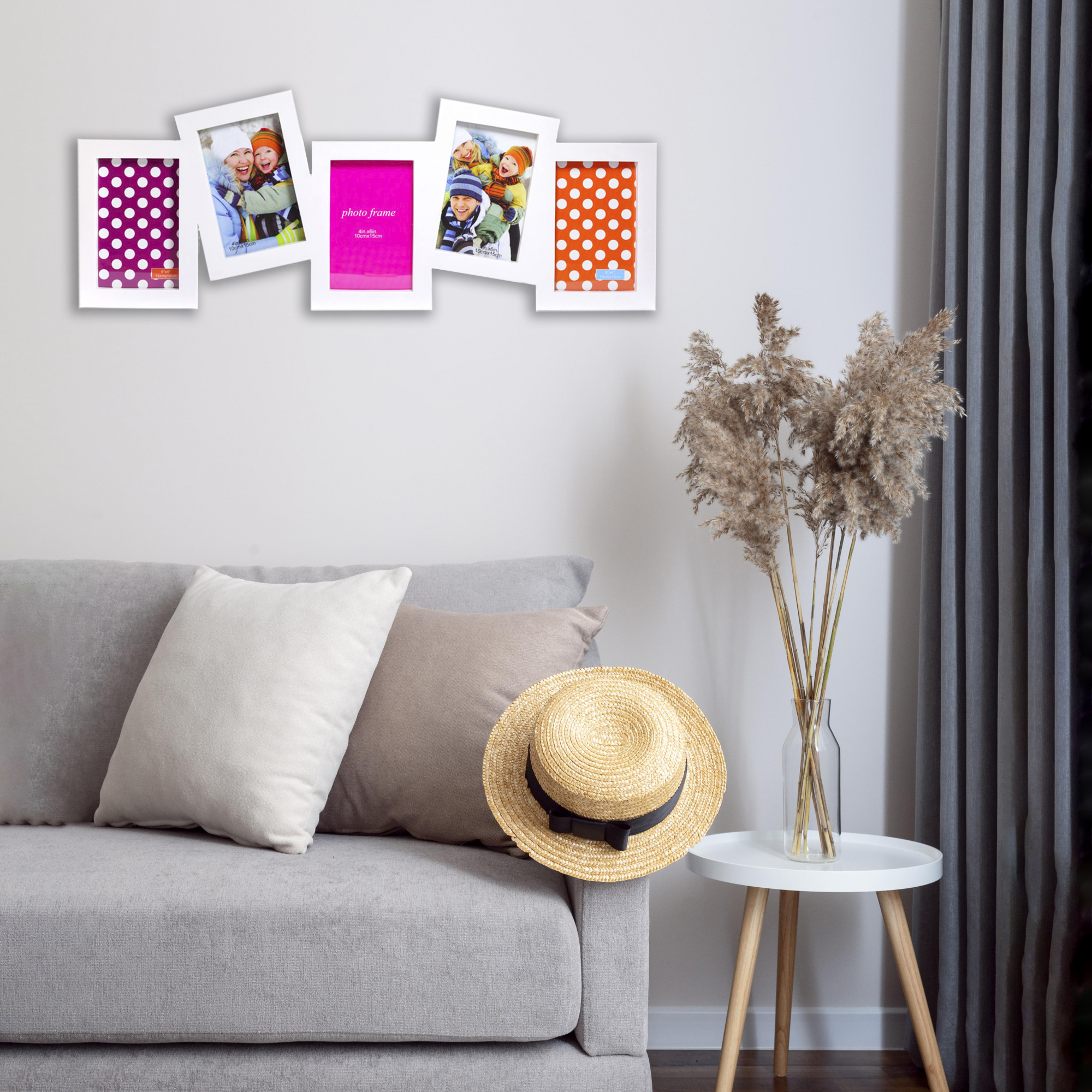 Мультирамка Fotografia на 5 фото 10х15 см, белая