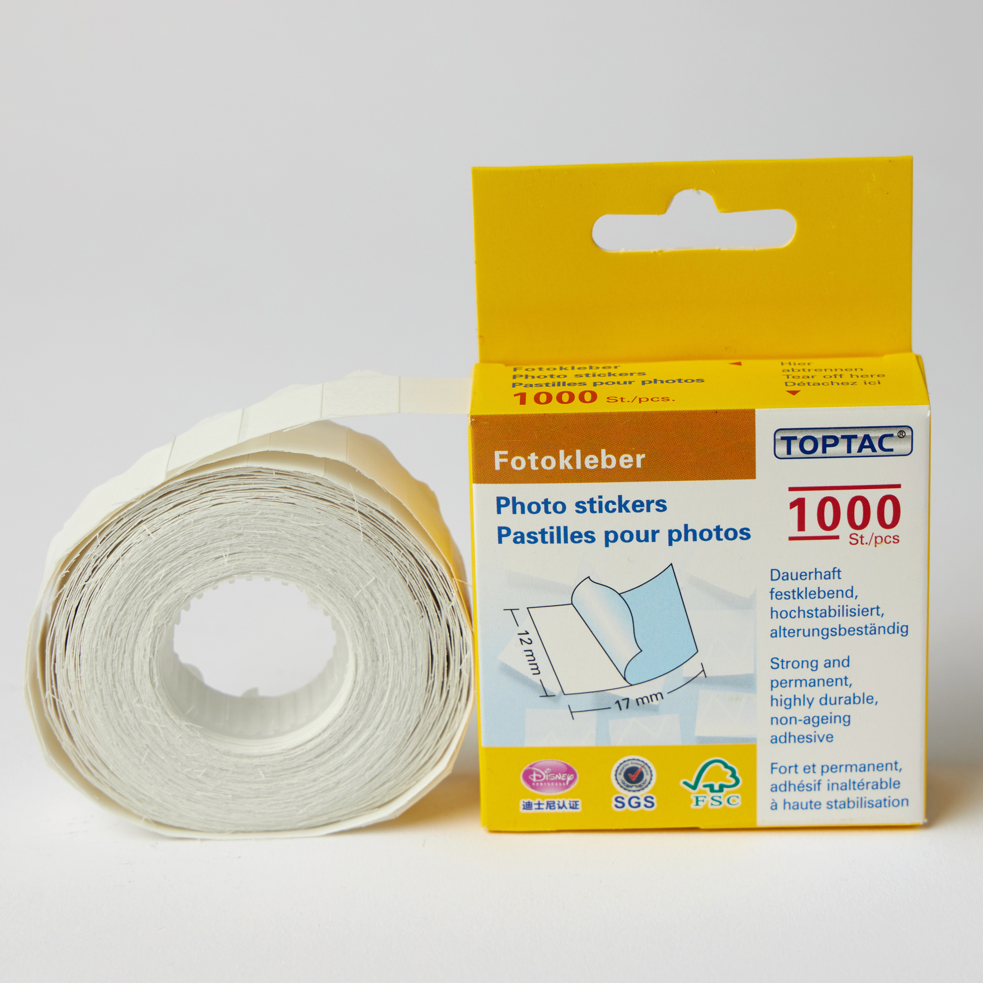 Клейкие стикеры Fotografia белые, 1000 шт.