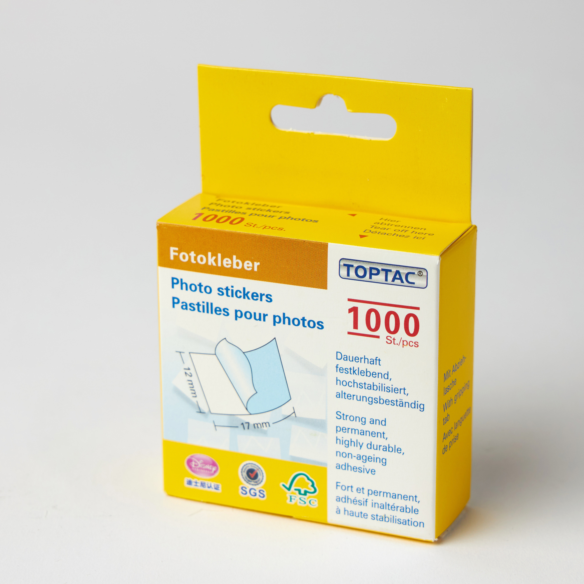 Клейкие стикеры Fotografia белые, 1000 шт.