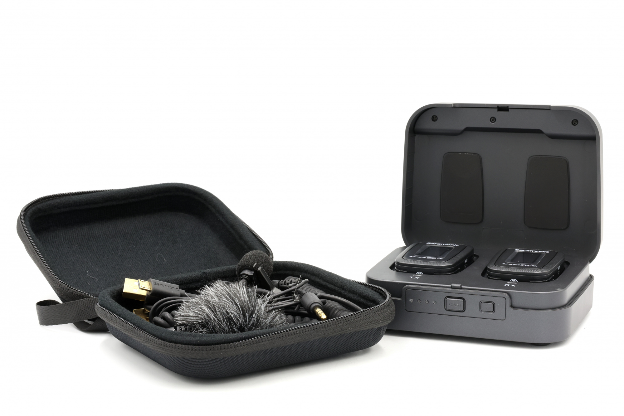 Беспроводной микрофон Saramonic Blink500 Pro B1: приемник, передатчик, зарядный кейс (состояние 4) (б/у)