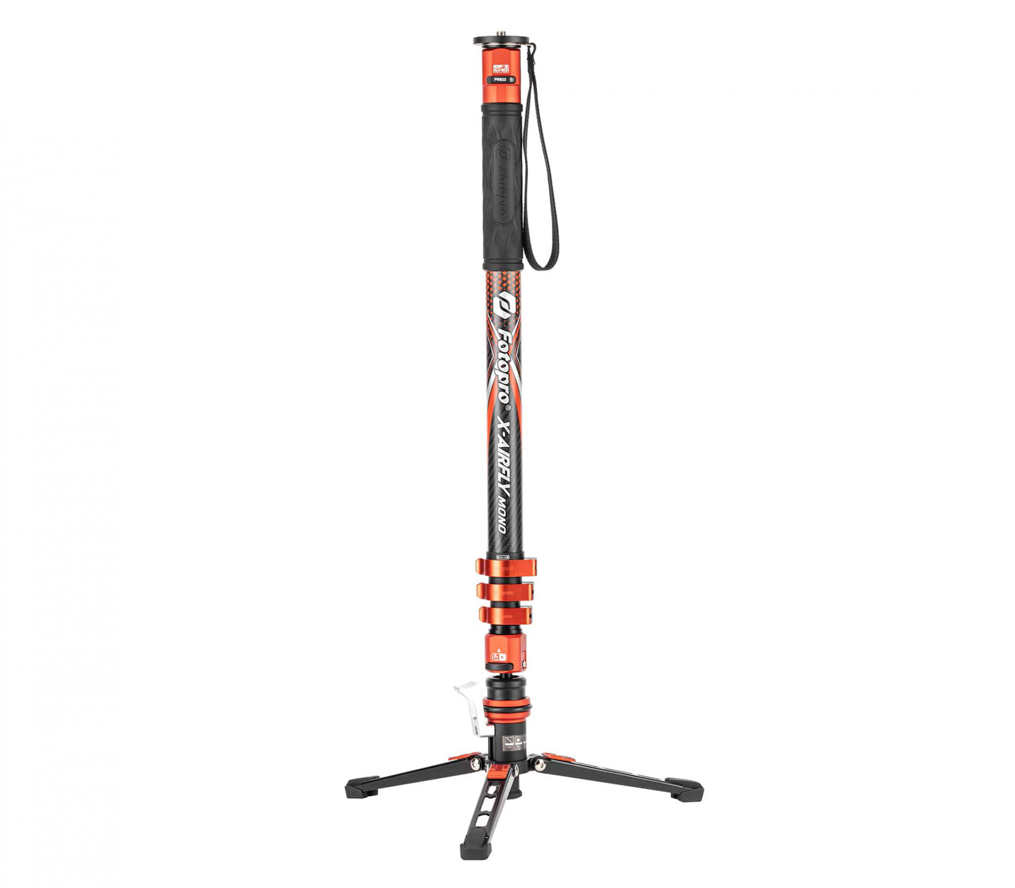 Монопод Fotopro X-Airfly Mono Orange, карбоновый, до 10 кг